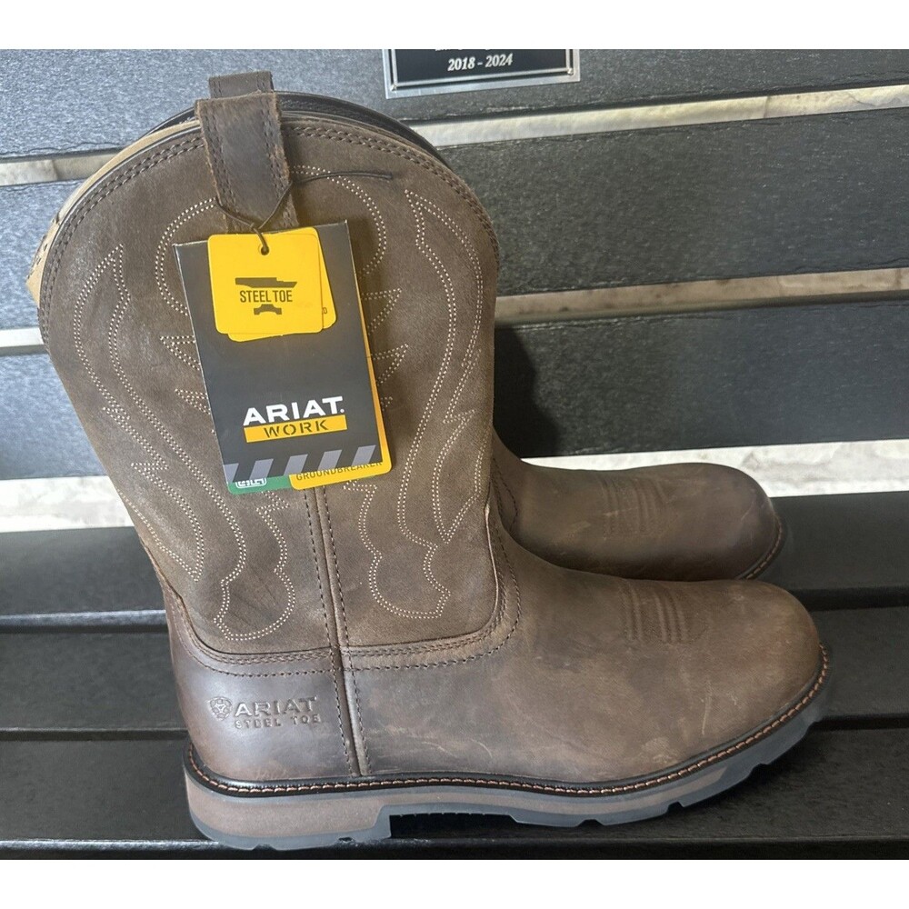 Ariat Mens Groundbreaker Steel Toe Western Boots 10014241 Brown